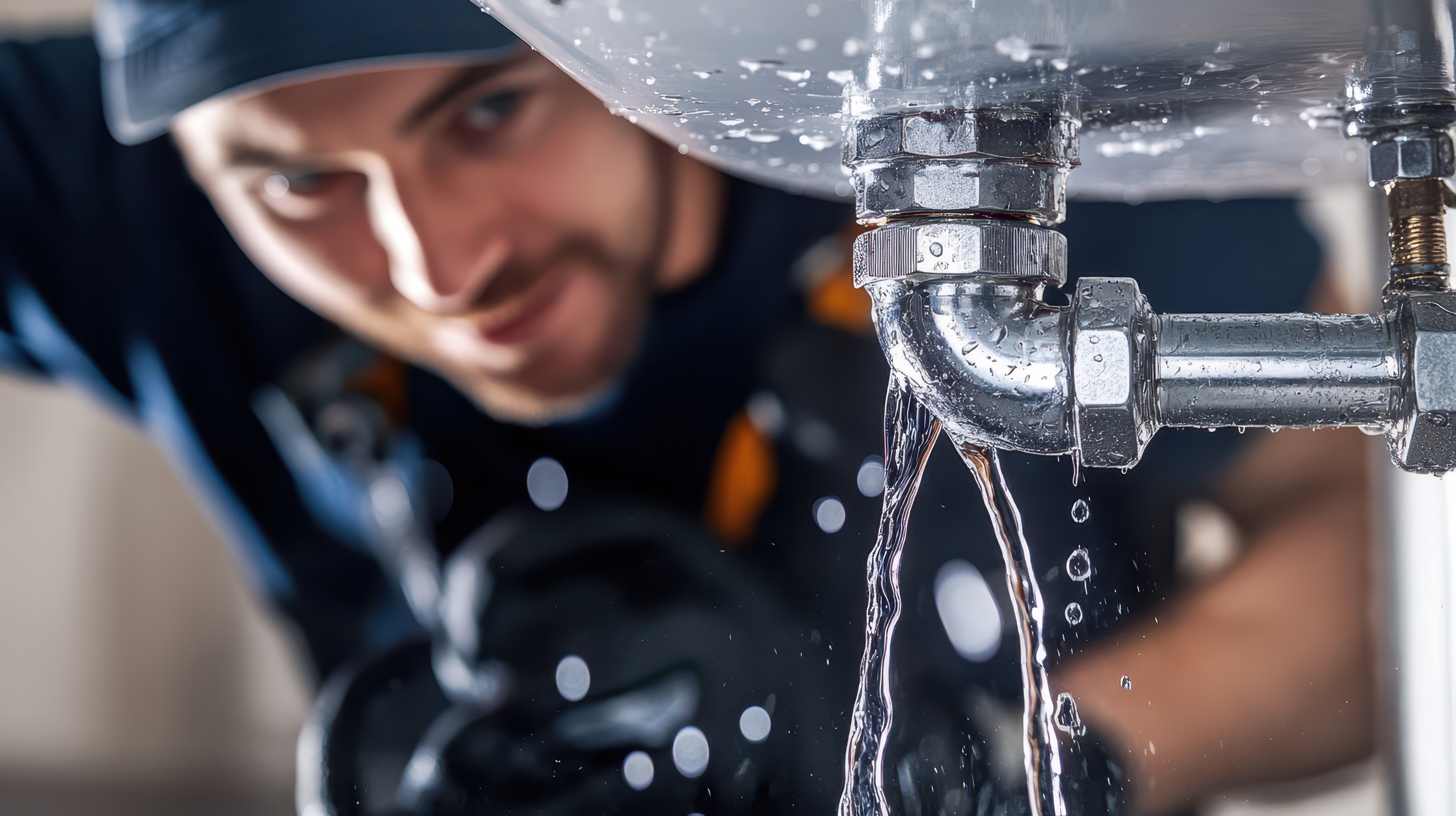 Repairing a leaking pipe using leak detection equipment, emergency plumbing services, pipe repair, leak detection, and general plumbing maintenance.